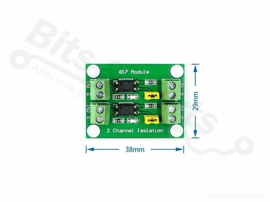 Optocoupler board PC817 2-kanaals